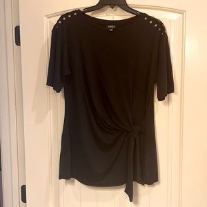 NWT  Ladies Jones New York Large Black top